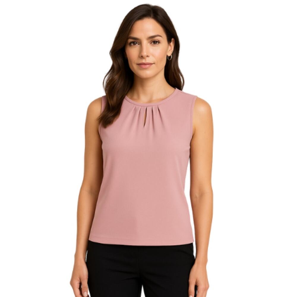 White House Black Market Pink Sleeveless Blouse – EUC Size Medium
